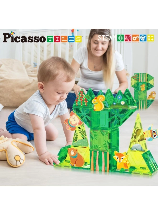 Magnetic Tiles - 8 Character Action Figures Forest Animal 56 pcs