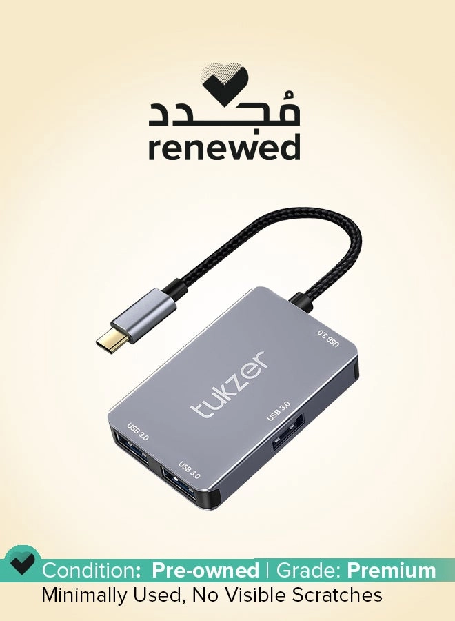 Tukzer (Renewed) 4-in-1 USB 3.0 Hub - Type C 5Gbps