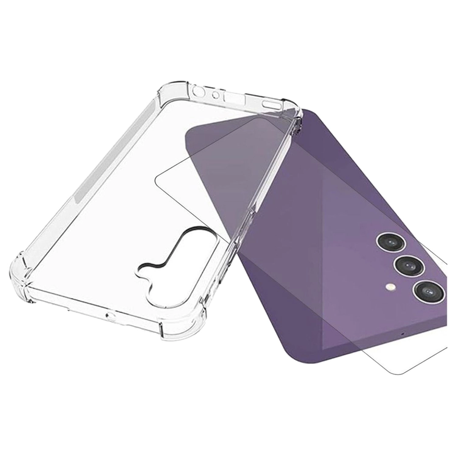Max & Max Clear Case With Screen Protector for Samsung Galaxy A55 5G