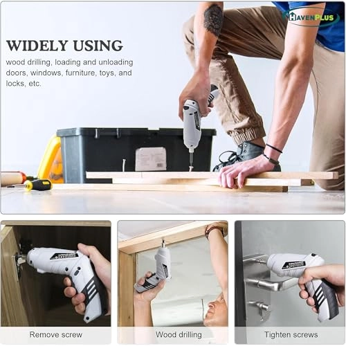 Cordless Drill Driver Kit - 47-piece Variable Speed Built-in LED