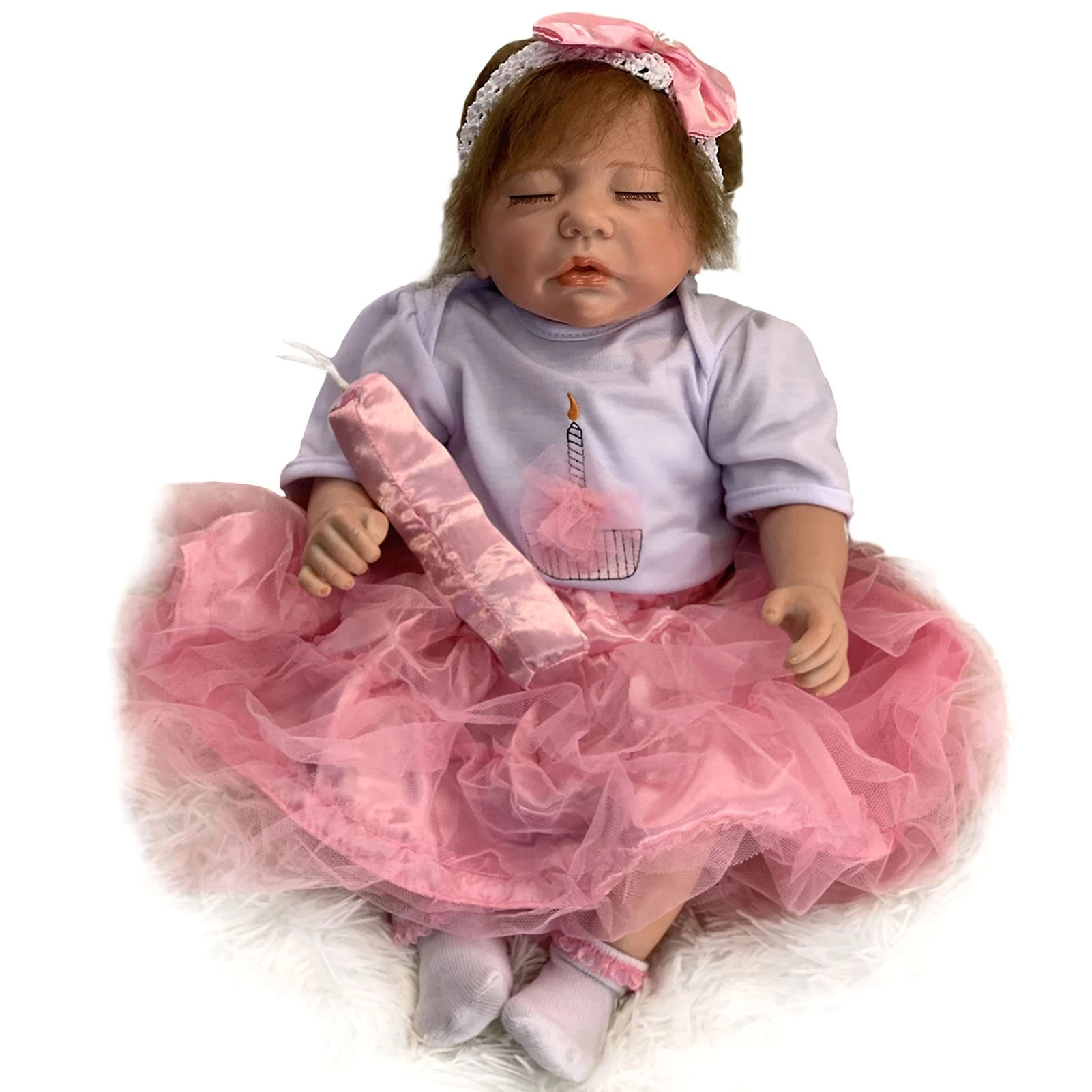 Reborn Baby Doll - 55cm 22" Vinyl Cotton Body