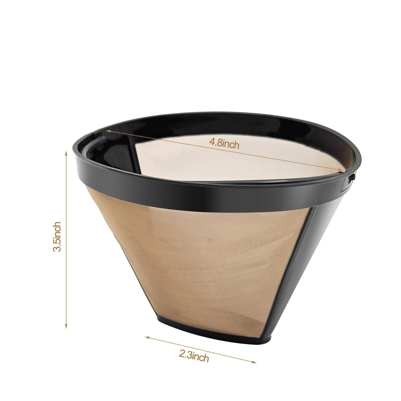 Gold Coffee Filter - Reusable #4 Cone