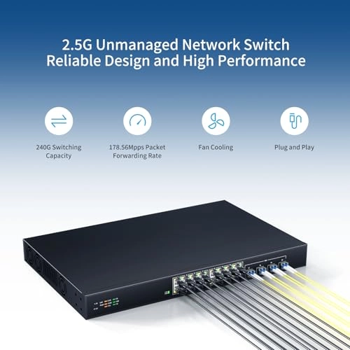 16 Ports 2.5G Switch 20-Ports