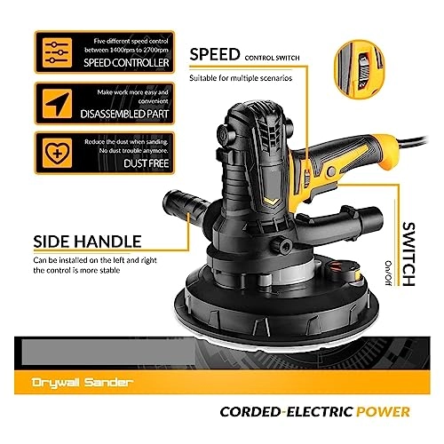 Drywall Sander - 1250W 0~3000r/min LED