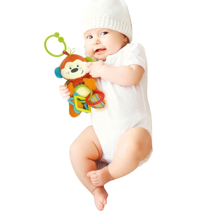 Little Pals Cheeky Chimp Rattle - Suitable for 0 month & above