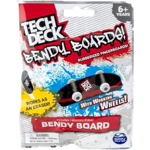 Tech Deck Bendy Boards Rubber Eraser Finger Board Blind Bag - 6 years+ 9 pieces