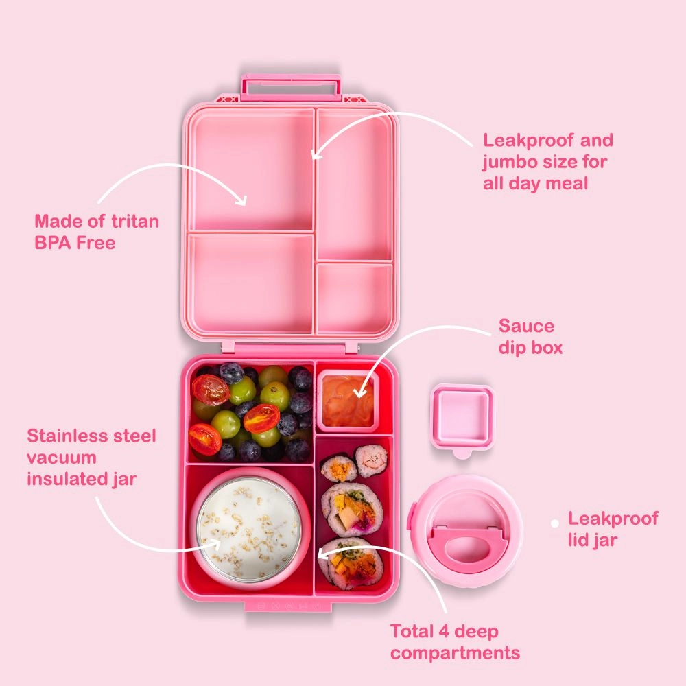 Jumbo Bento Lunch Box - 1720ml 250ml 60ml