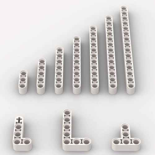 YUJHITP White Liftarms - 80 pcs