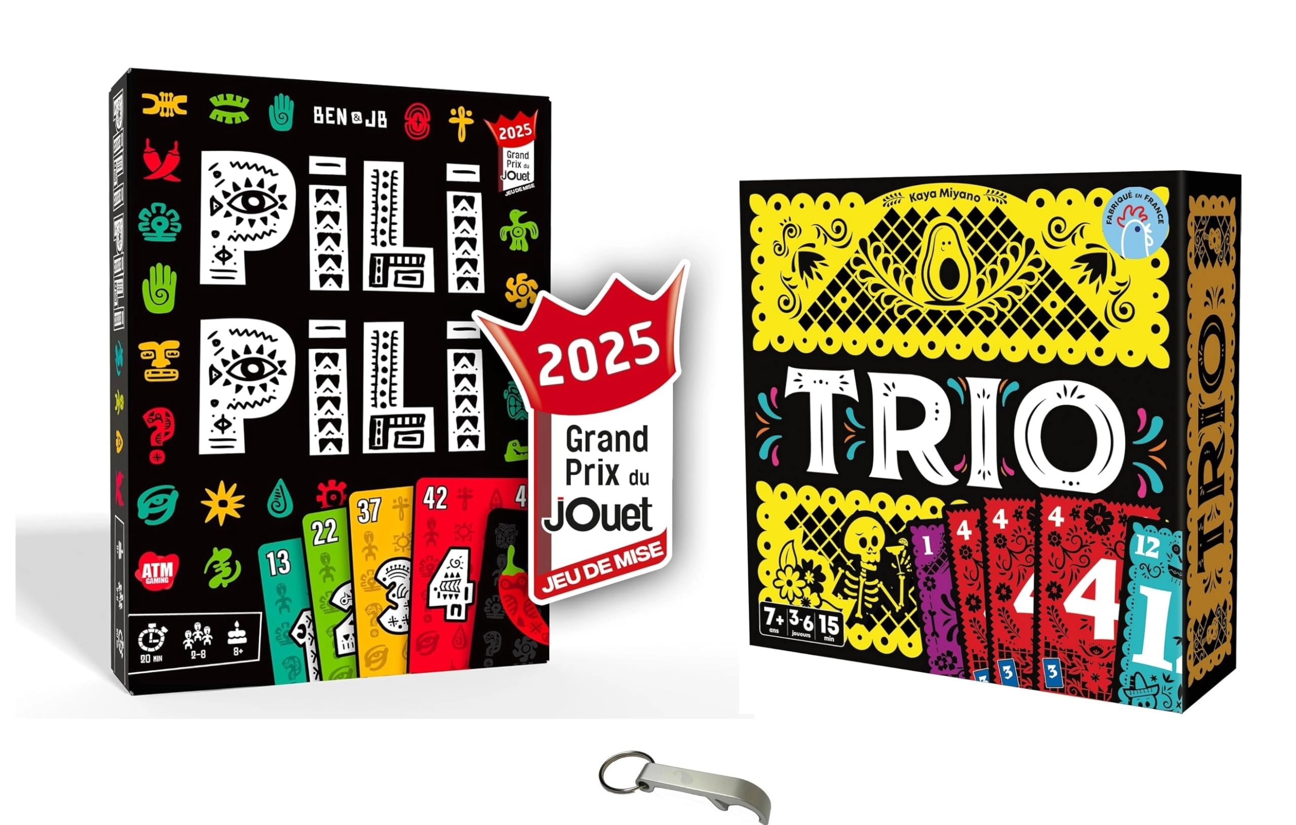 Blumie Shop Pili Pili - Card & Fold Game + Trio - Deduction & Memory + Bottle Opener (French)