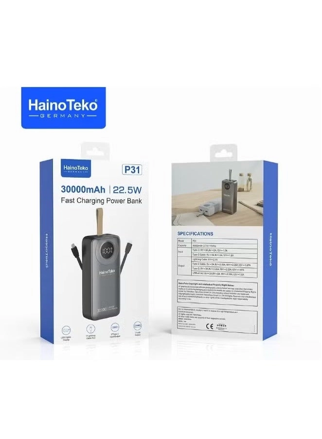 Haino Teko P31 - 30000mAh 22.5W Fast Charging