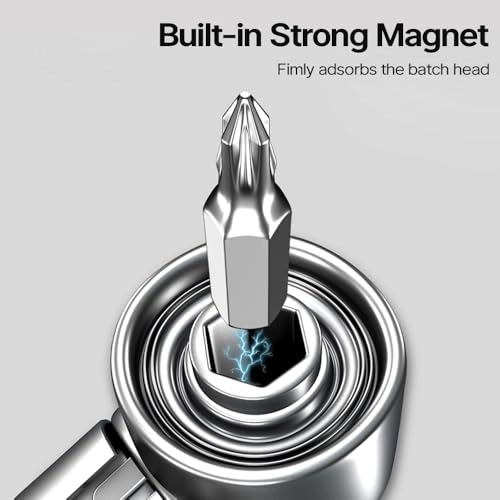 105° Angle Screwdriver Attachment Adapter - HSS silver 10 screw heads