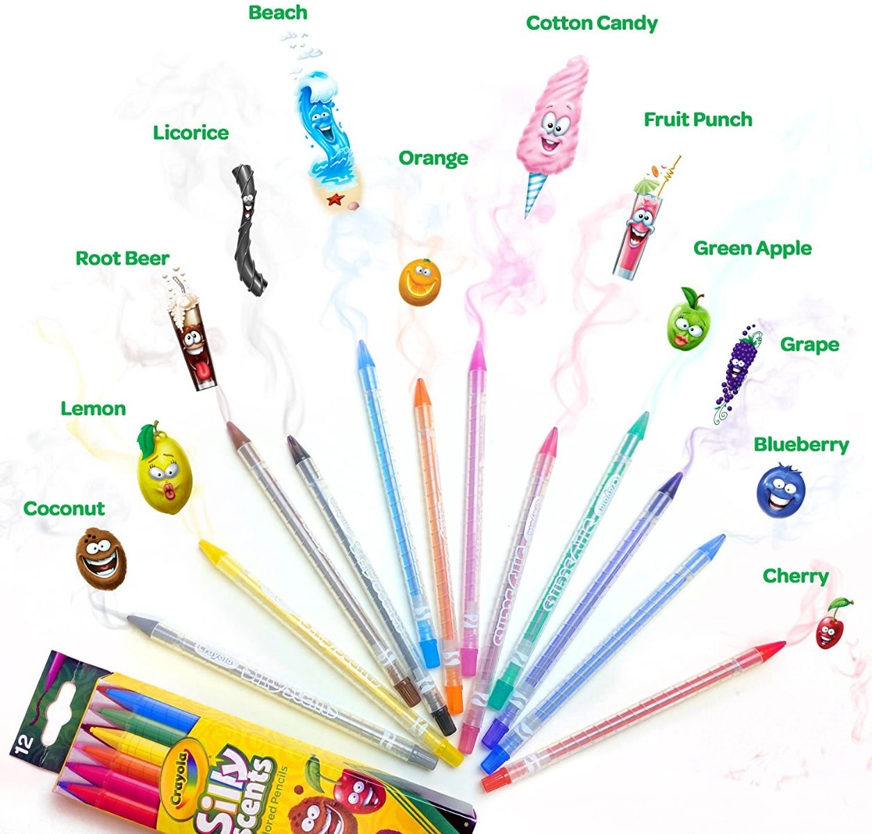 Silly Scents Twistables Colored Pencils - 12