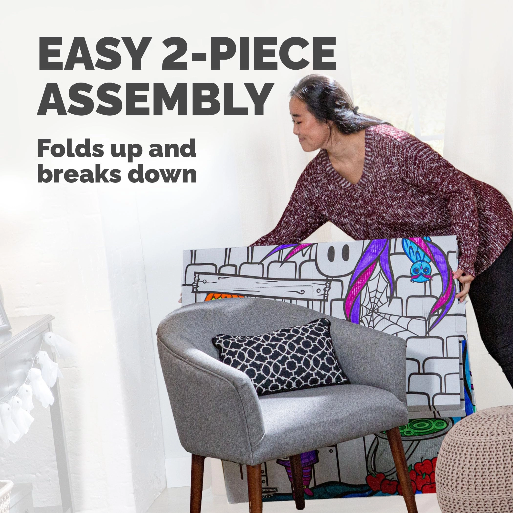 Unicorn Cardboard Playhouse