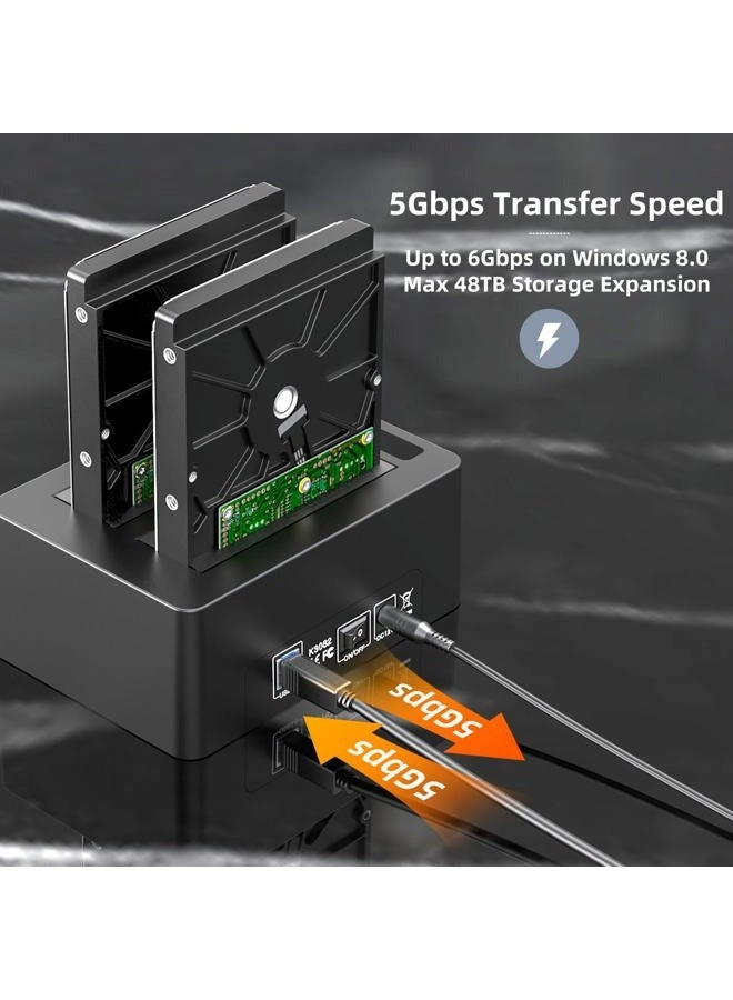 Dual Bay Hard Drive Docking Station - 2 Bay