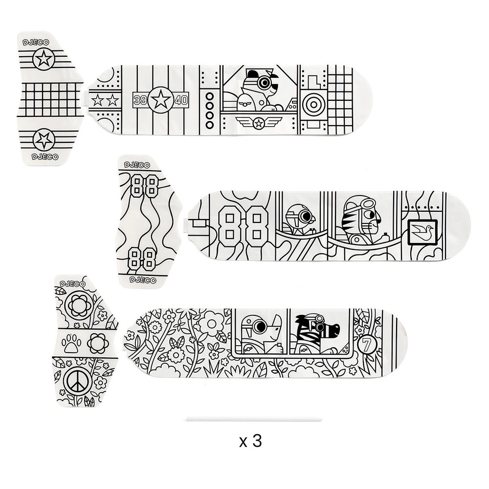 Do It Yourself - To The Sky Rockets - 3 paper aeroplanes 3 straws