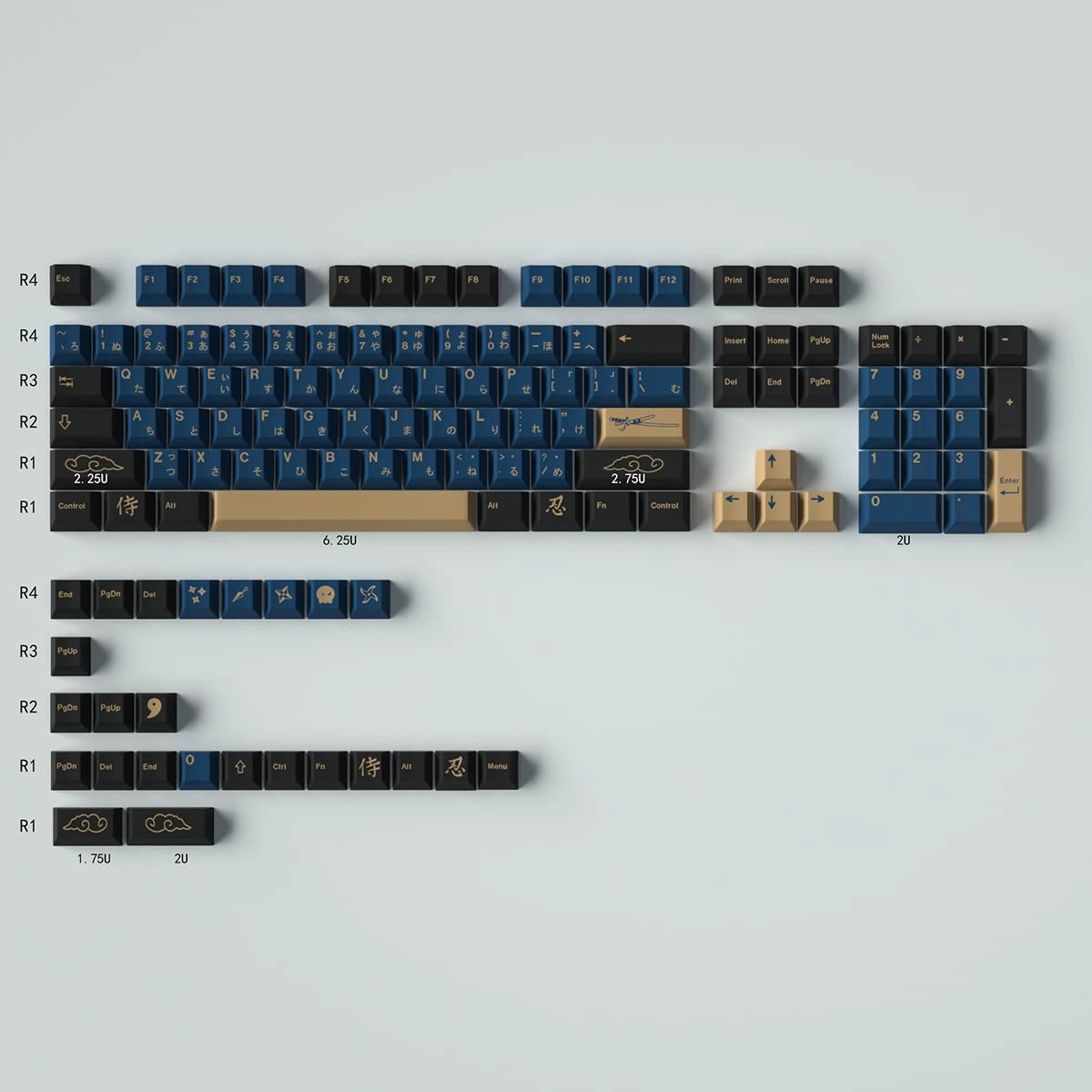Keycaps - ANSI/ISO Layout Wired