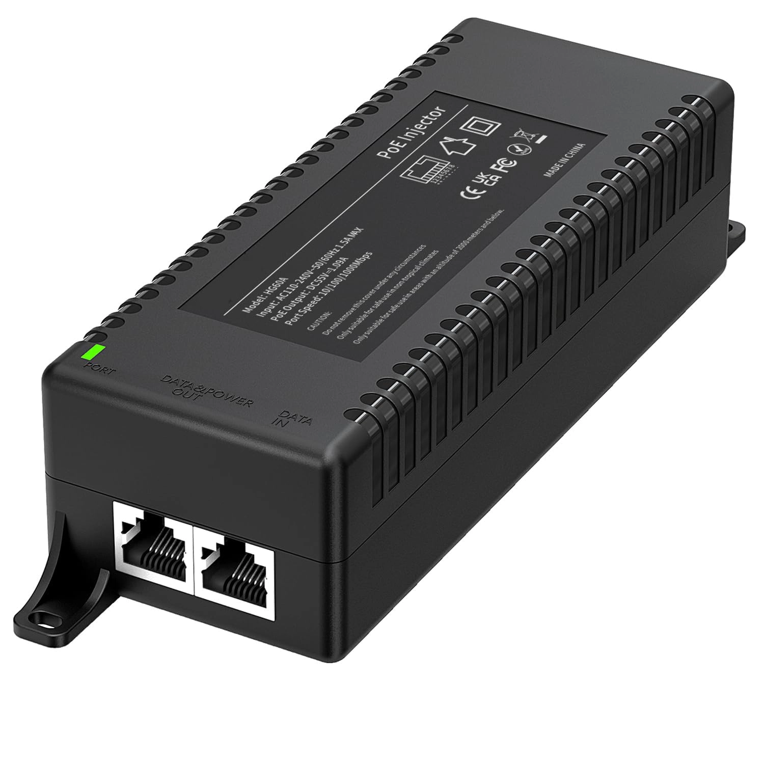 NALACAL PoE Injector - 60W 2 IEEE802.3af/at/bt 10/100/1000Mbps