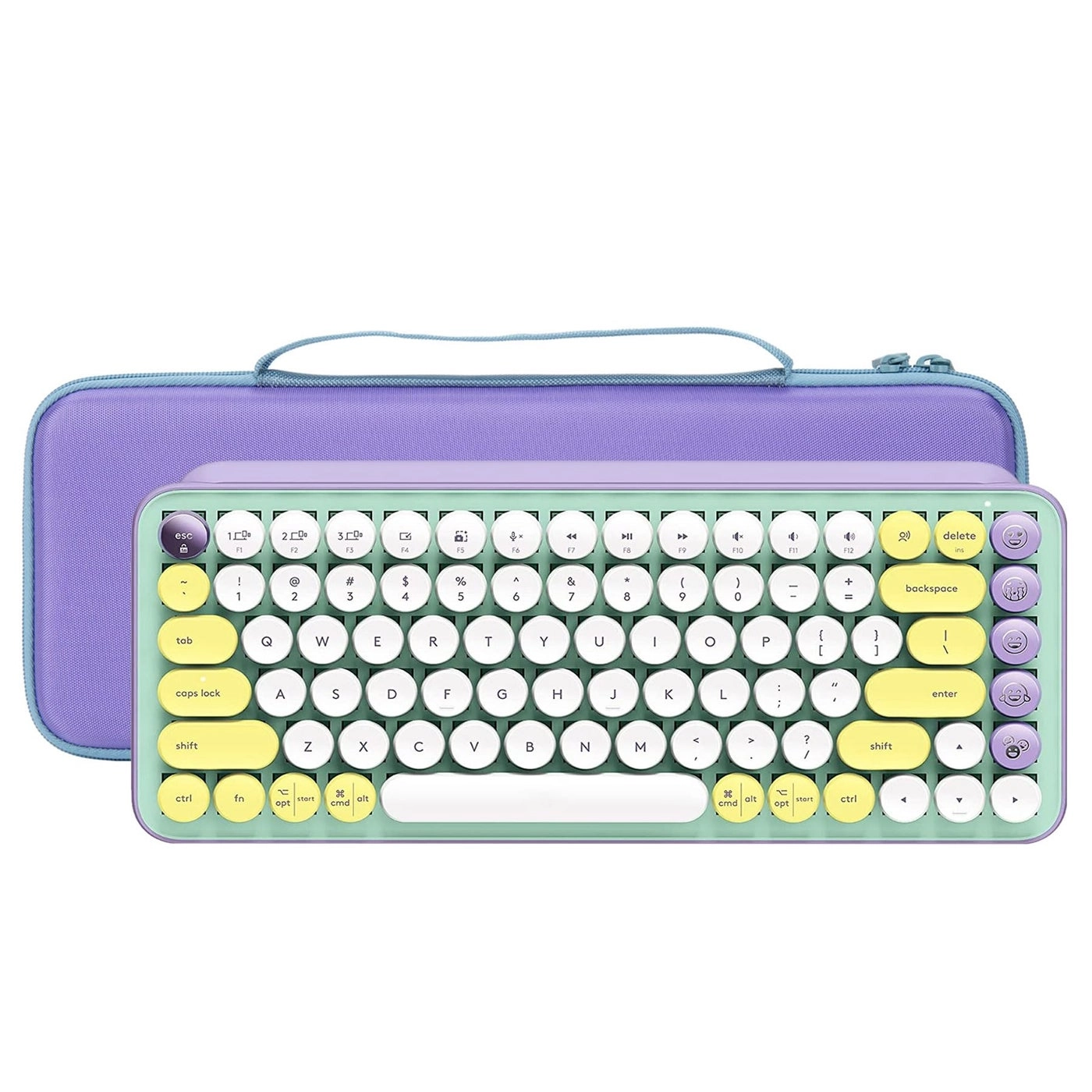Hard Carrying Case Compatible with Logitech POP ICON Combo/POP Keys Mechanical Wireless Keyboard - Purple 15.4*5.5*1.5 inches