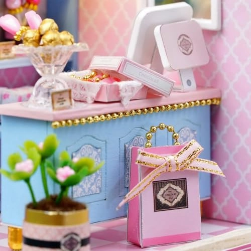Miniature Dollhouse Kit - candy, cake and milk tea