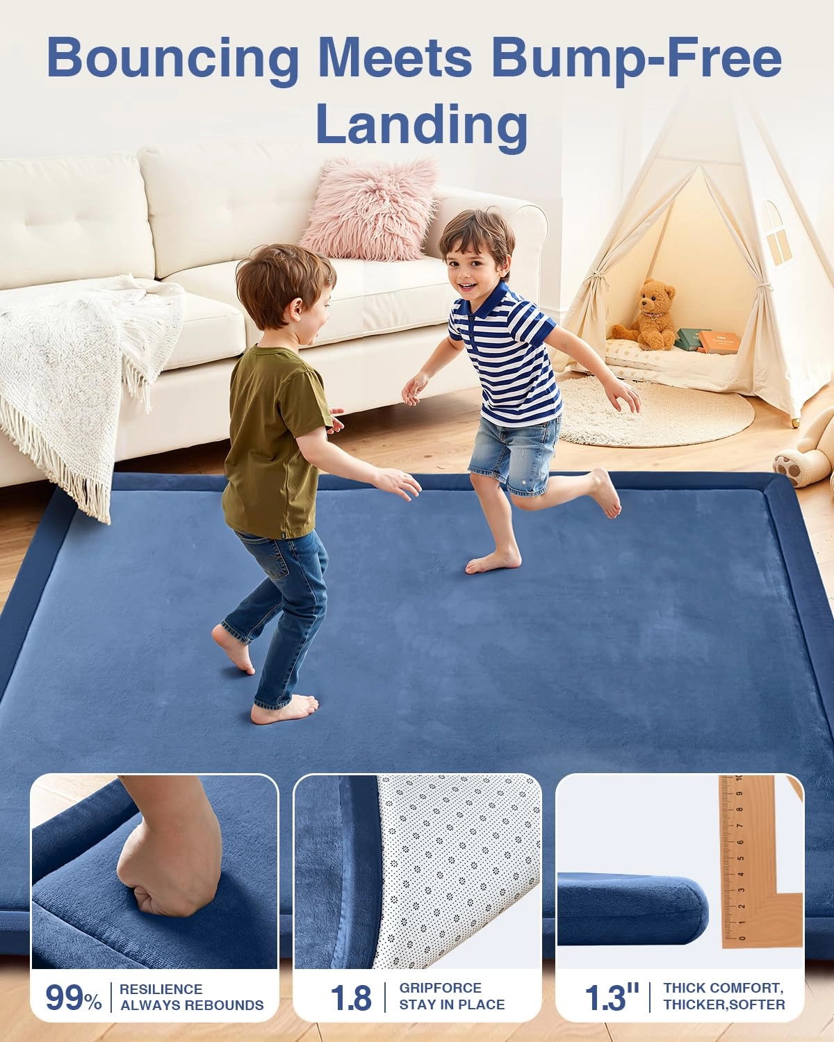 Baby Play Mat - 50x50 Green