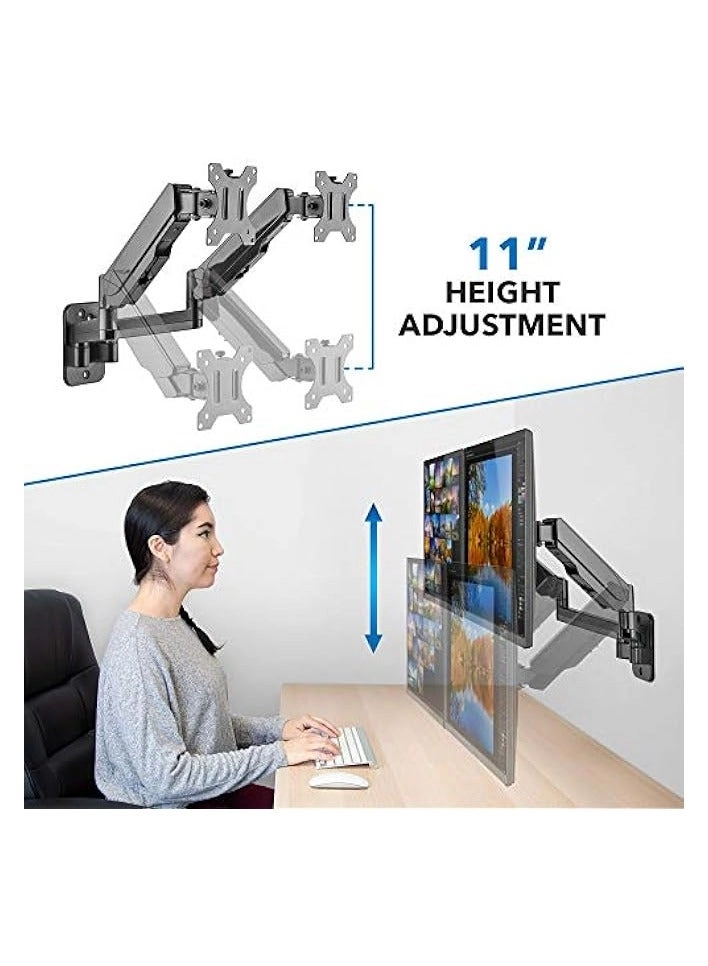 Dual Monitor Wall Mount Bracket - 32" 75x75mm 100x100mm