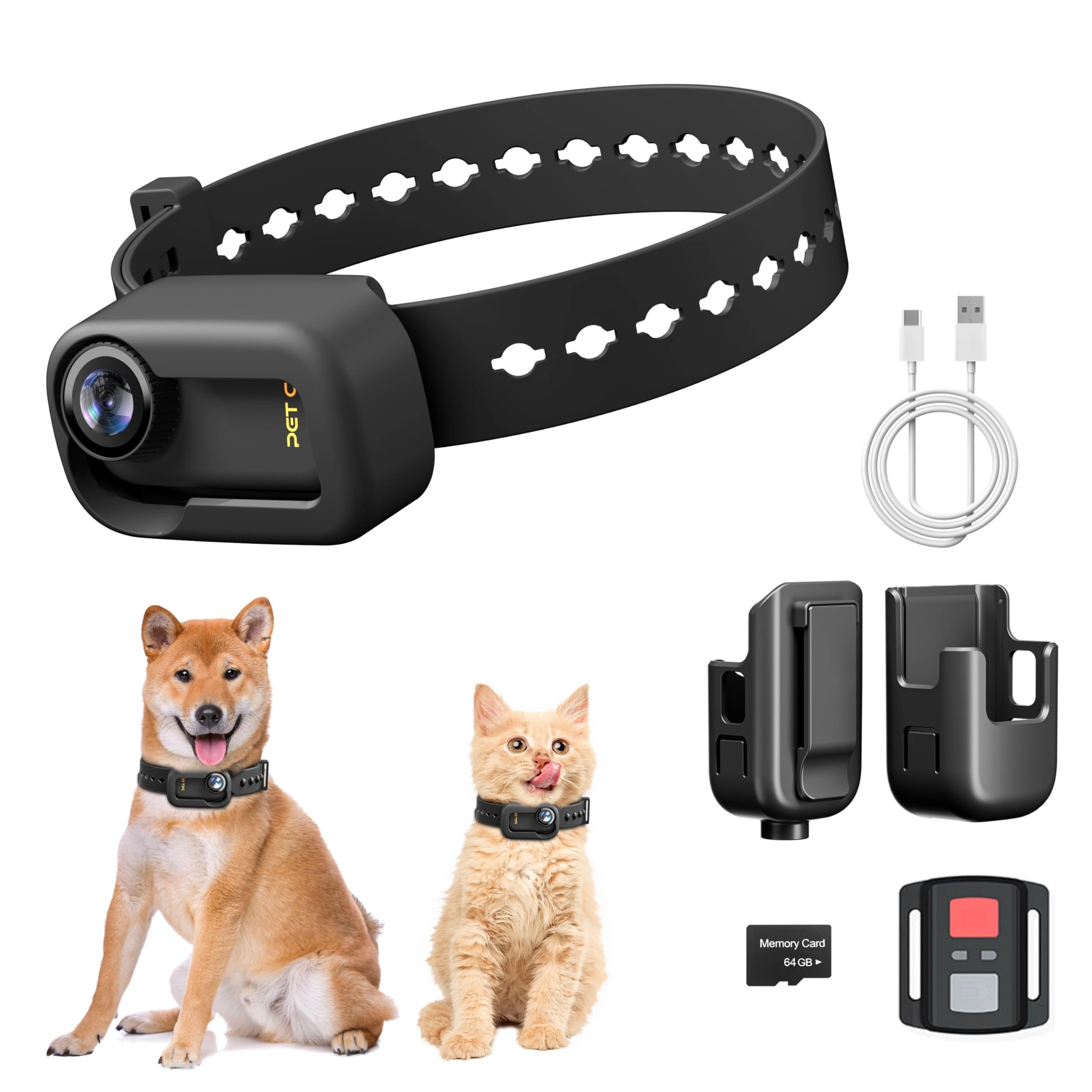KASTWAVE 4K HD Pet Collar Camera 4K