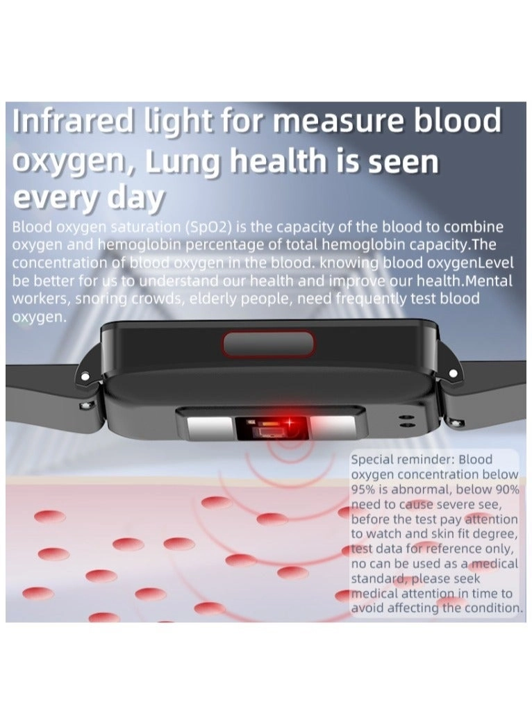 Glucose Monitoring Smart Watch - ECG Bluetooth Call SpO2