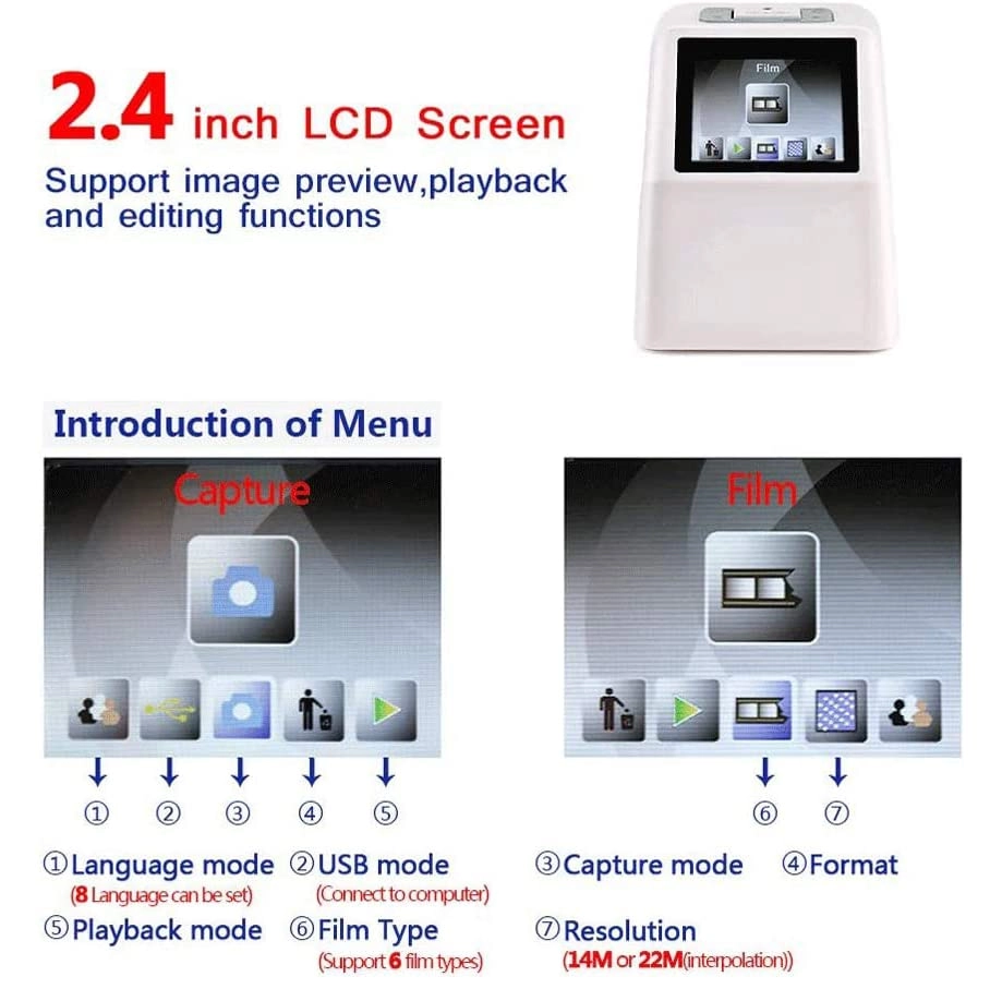 120 Film Scanner - 1080p 22MP