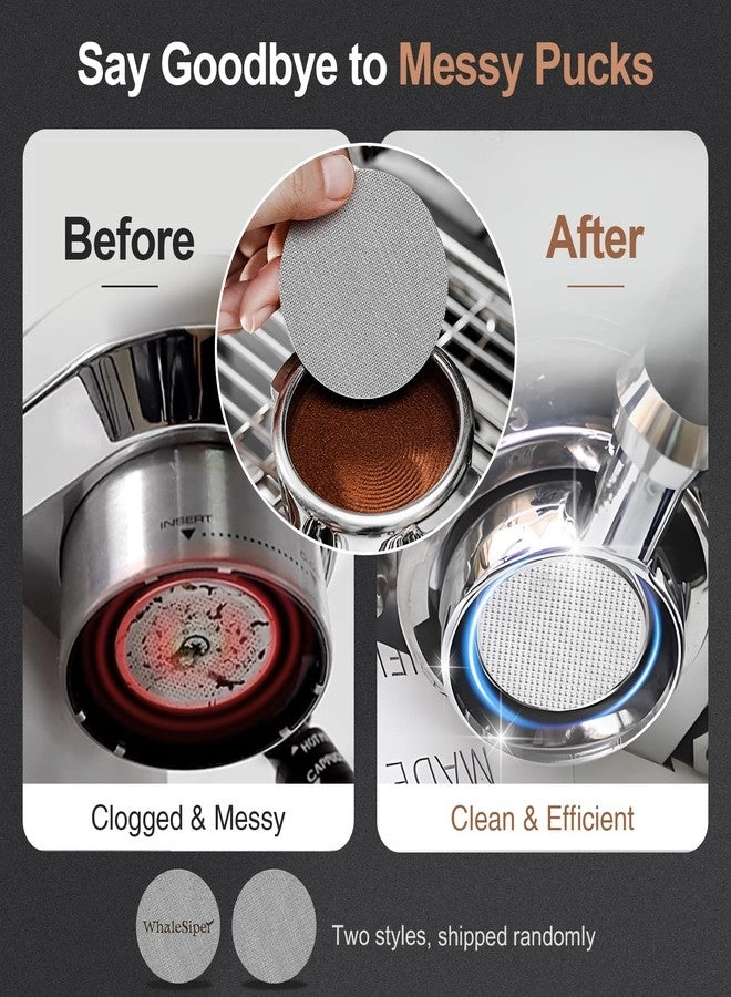 Bottomless Portafilter - 54mm 3-Ear Stainless Head + Puck Screen