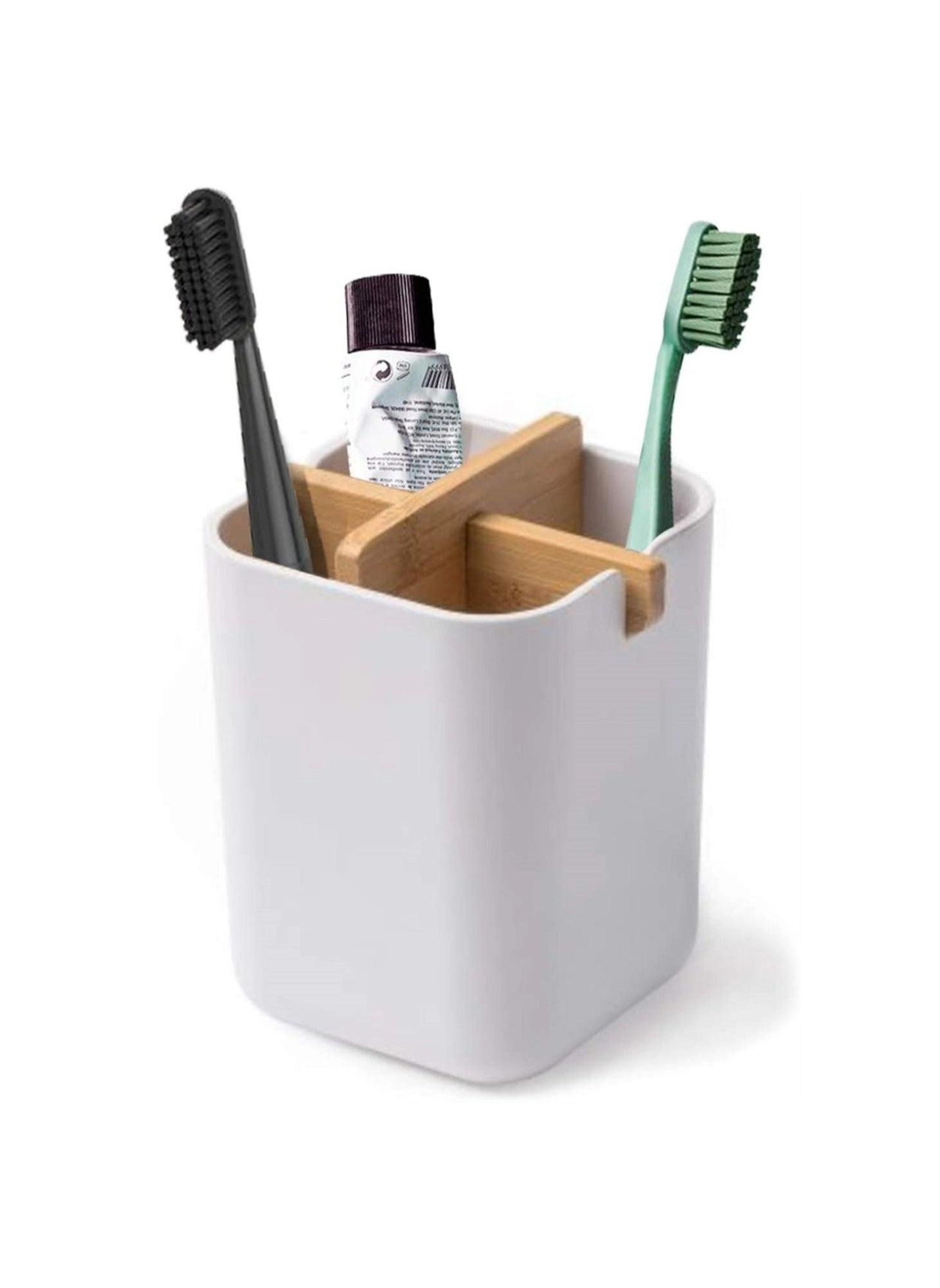 Bamboo Toothbrush Holder - Tough Bamboo Eco-Friendly Compact