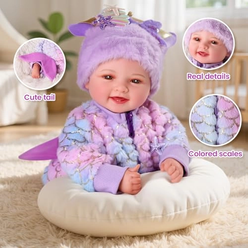 Mia Reborn Baby Doll - 17-inch Vinyl Cotton Ages 3+