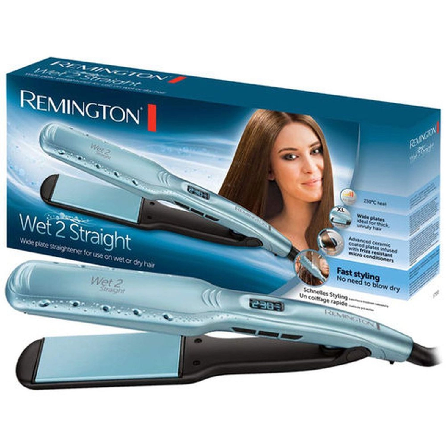 Wet 2 Straight Wide Plate Straightener - 50mm