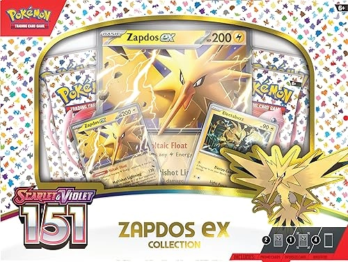 Scarlet & Violet 3.5 Zapdos Ex Box - 4 Booster Packs Oversize Foil Promo