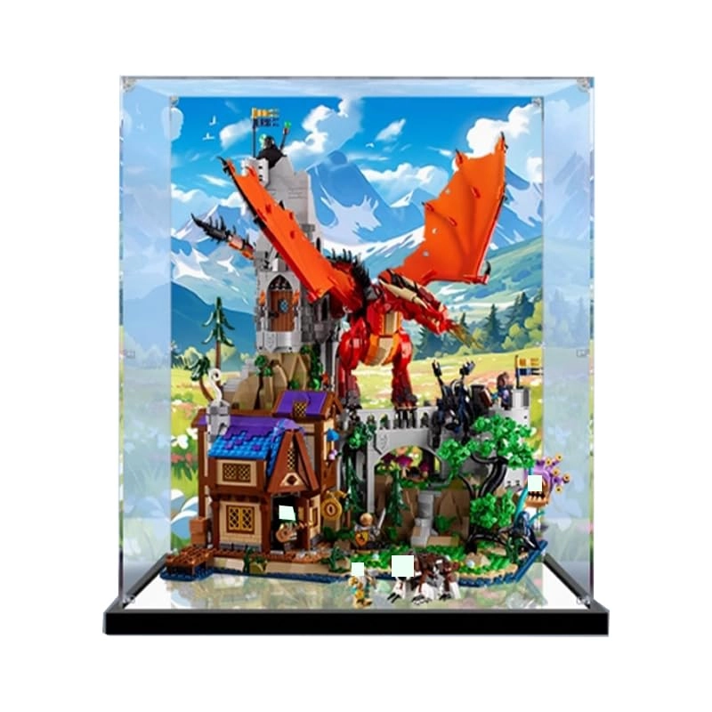 HCAEIOFJ Clear Acrylic Display Case - 21348 Mirror Bottom+background