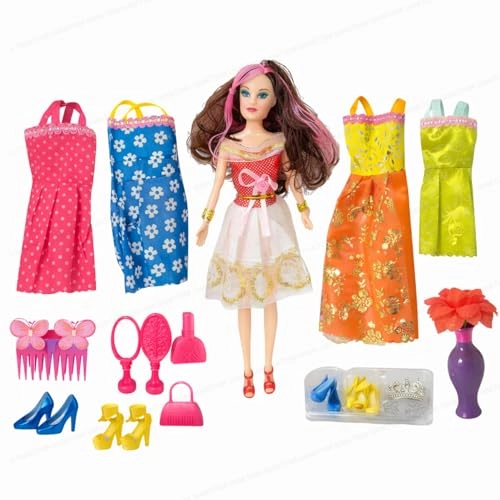 Doll Set - 14-Piece Multicolor Ages 3+