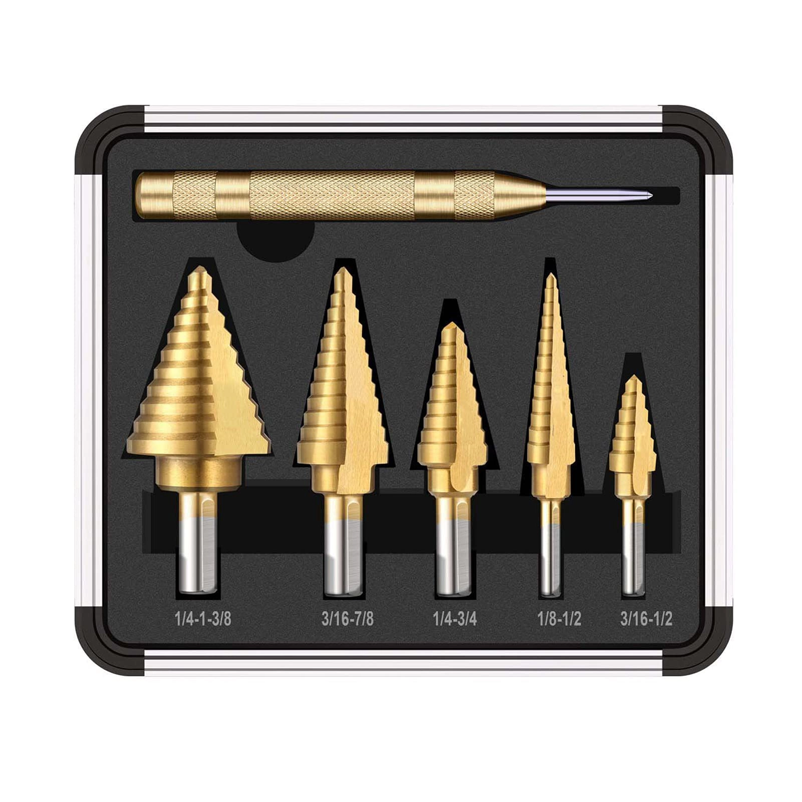 Domary Step Drill Bit Set - 5PCS HSS