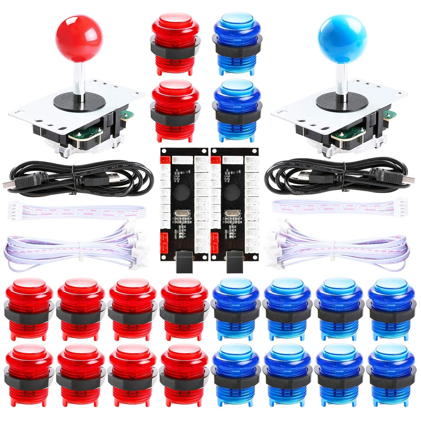 Hikig joysticks - DIY kit for MAME and Raspberry Pi + led arcade buttons