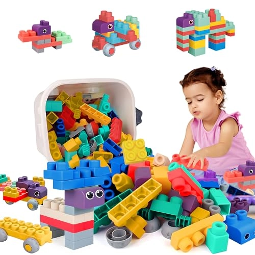 Baby Rubber Building Blocks - 80 Pieces