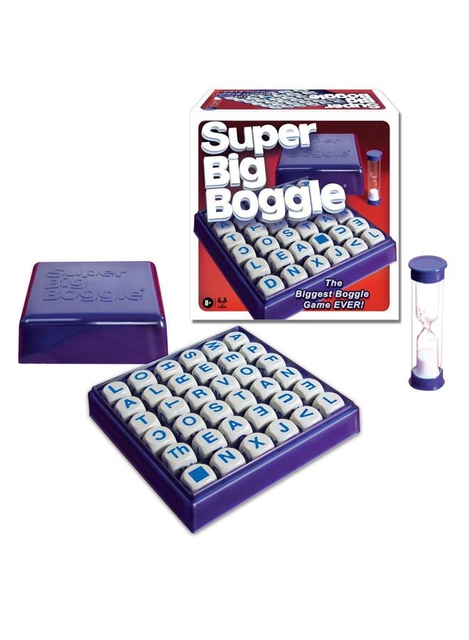 Super Big Boggle - 6x6 Grid 36 Letter Cubes 4 Minute Sand Timer
