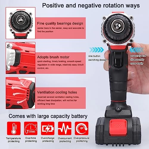 Household Multifuctional 21V Electric Drill - 1200mAh