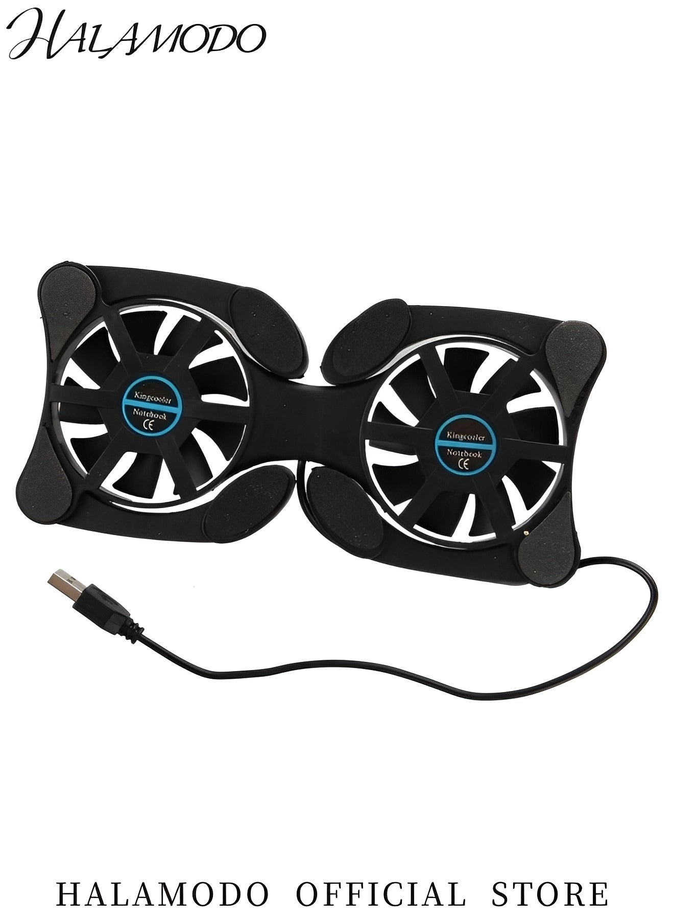 Laptop Cooling Stand - 2 Fans Ultra Slim Black
