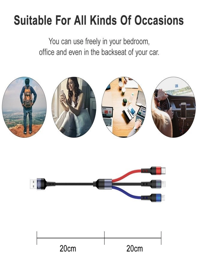 Charge Cable Micro USB to Type C 0.3m Braided (2-Pack)