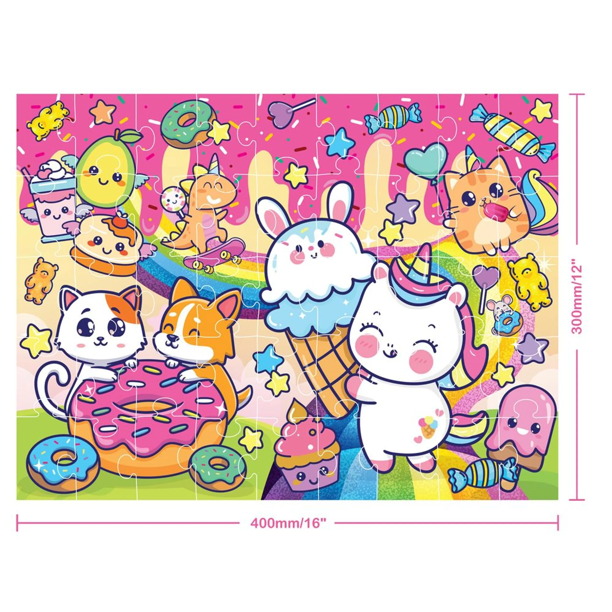 Sweet Kawaii Puzzle (40761363-HST02446) - 45 pcs