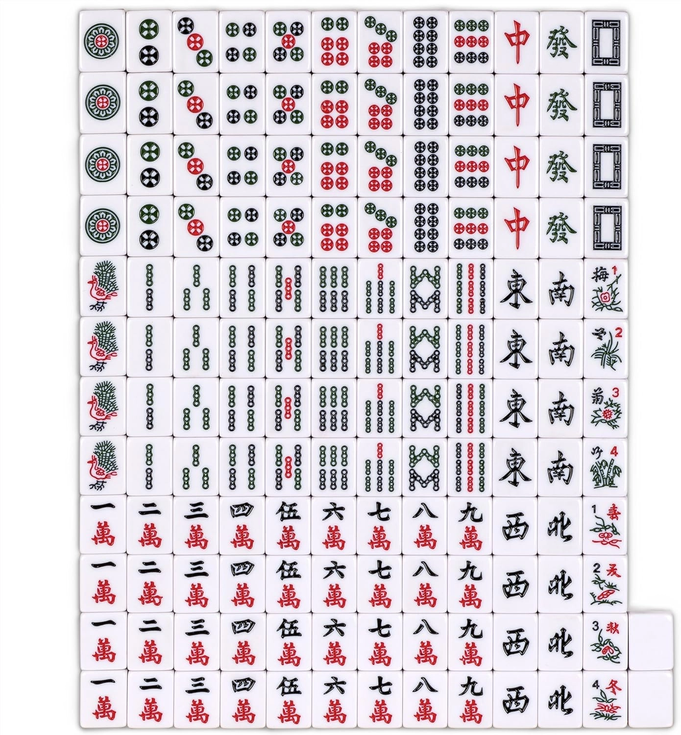 Professional Chinese Mahjong Game Set - Standard Size 146 tiles