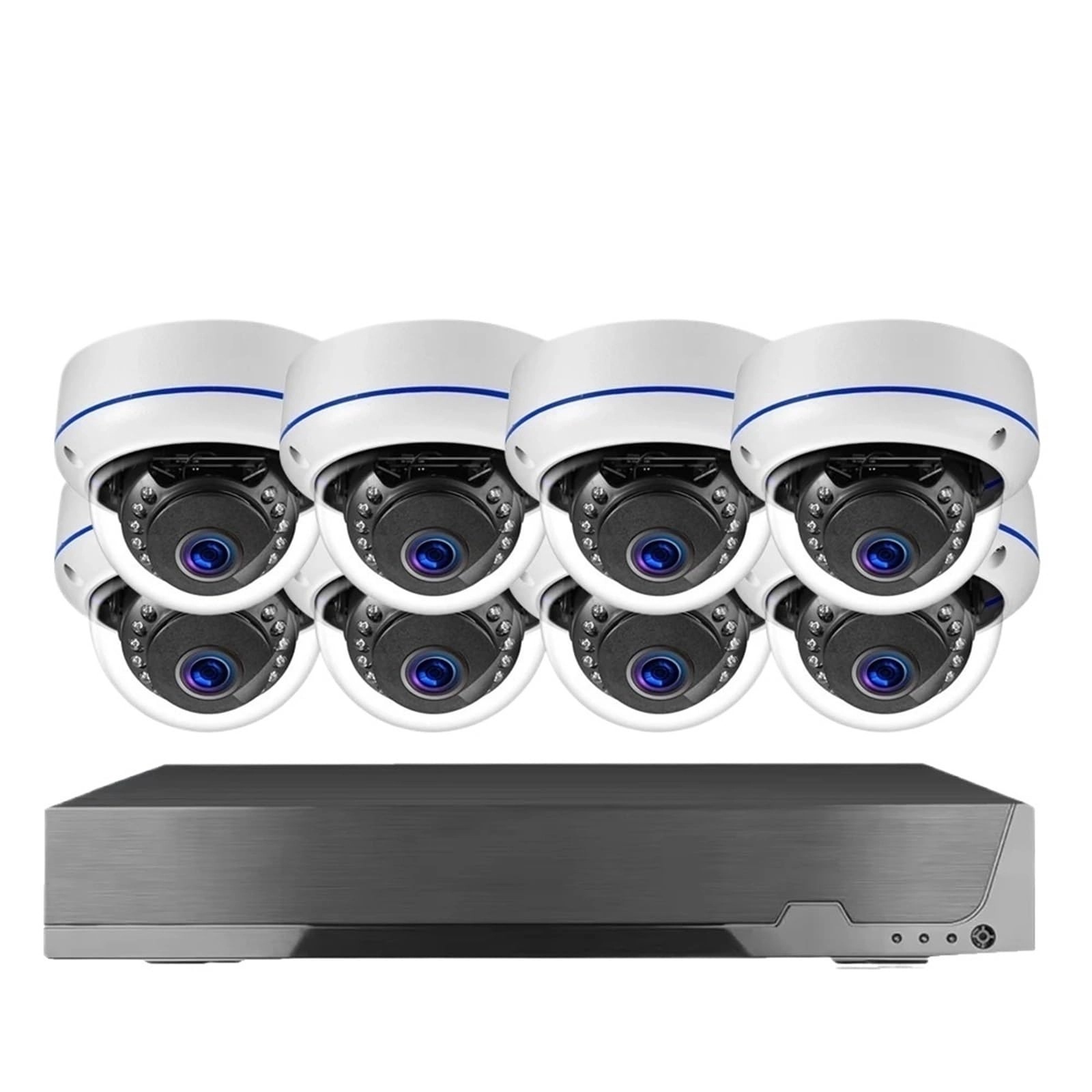 JVDDI H.265 8CH POE NVR - 8CH 4K + 4K 8MP POE IP Camera - 8MP