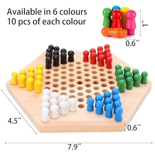 Chinese Checkers - Wooden 60 Pieces
