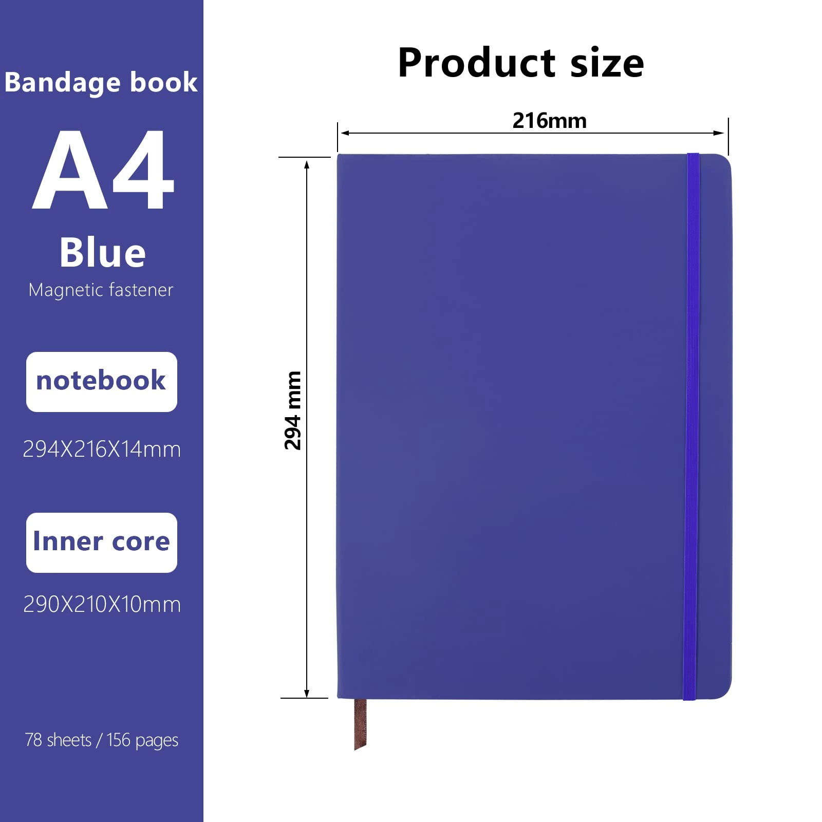 A4 Notebook A4 Hardcover - Blank 80 Sheets
