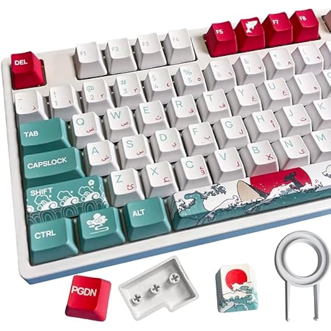 rayihni SEEFY ARABIC ALPHABET KEYCAPS - ARABIC & US LAYOUT