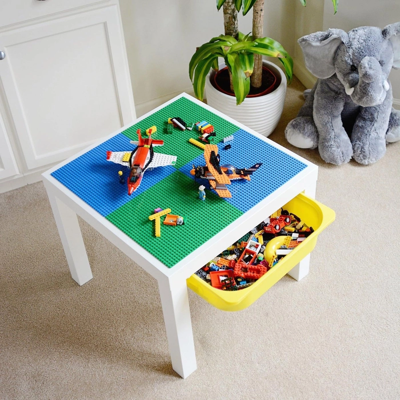 Peel & Stick Blocks Base Plate - Blue & Green 4-Pack