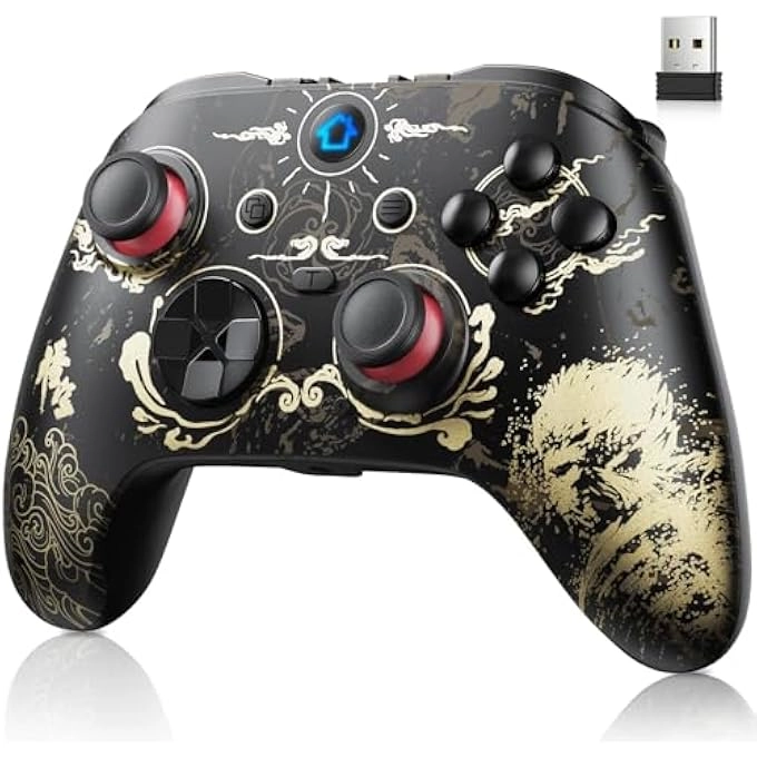 DIANVEN WIRELESS PC CONTROLLER - GREY AND GOLD